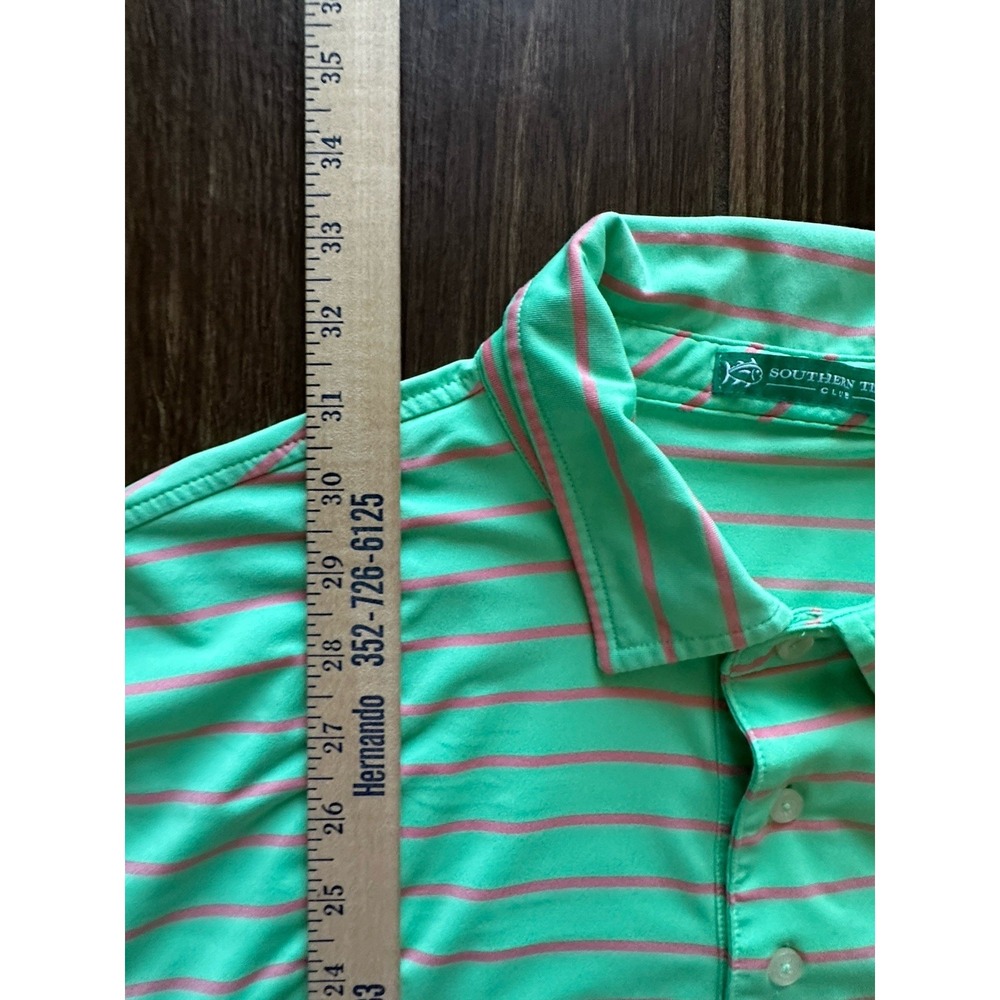 Southern Tide Club Striped Multicolor Performance Golf Polo Shirt Mens XL - Picture 9 of 9